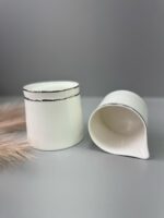 Bricard Lunel - Porseleinen Suiker & Melk Set - Met Zilveren Rand - Set van 2 - Görsel 3