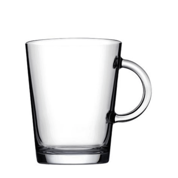 Pasabahce Tribeca - Theeglazen Met oor - 400 ml - Set van 2