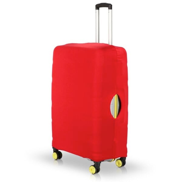 Ekselans - Elastische Wasbare Koffer Beschermhoes - Rood/Donkerblauw - L formaat