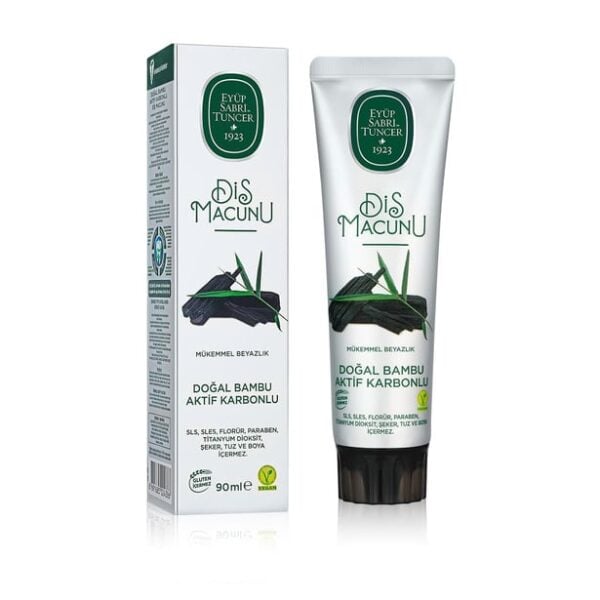 Eyüp Sabri Tuncer – Pure Witheid - 100% Plantaardige Bamboe Actief Koolstof Tandpasta – 90 ml – 100% Vegan – Glutenvrij