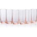 Pasabahce Leia 420765 - Roze Longdrinkglas - Glas - Set van 3 - 310 ml