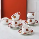 Karaca Hatayi - Porselein - Espressokopjes met Onderzetters - 12-Delig - 90 ml - Afbeelding 2