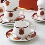 Karaca Hatayi - Porselein - Espressokopjes met Onderzetters - 12-Delig - 90 ml
