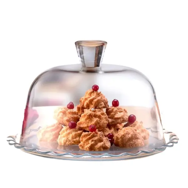 Pasabahce Petite Patisserie 96874 - Taartplateau met Deksel - 22cm - Glas - 264 x 158 mm