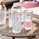 Pasabahce Timeless - Golden Touch - Longdrinkglazen - Set van 4 - 295 ml - Görsel 2