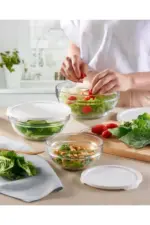 Pasabahce Combo Set - Ronde Vershoudbakjes - Set van 4 - 595 ml/1135 ml /1700ml/ 2500ml - Afbeelding 2