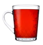 Pasabahce Ruby 55723 - Theeglazen Met Oor - Glas - Set van 6 - 260 ml