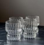 Ekselans - Geribbelde Stripe Curve Waterglas - Set van 2 - 310 ml - Afbeelding 3