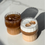 Ekselans - Geribbelde Stripe Curve Waterglas - Set van 2 - 310 ml - Afbeelding 2