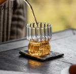 Ekselans - Geribbelde Stripe Curve Waterglas - Set van 2 - 310 ml