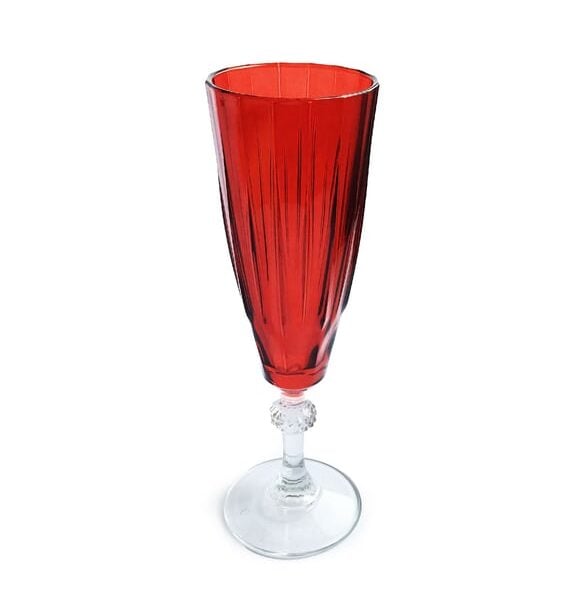 Pasabahce Workshop 440069 - Rode Glazen Op Voet - Set van 6 - 170 ml