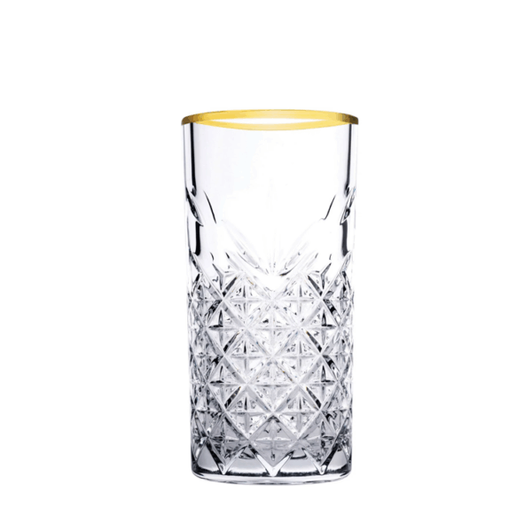 Pasabahce Timeless - Golden Touch - Longdrinkglazen - Set van 4 - 295 ml
