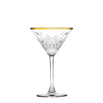 Pasabahce Timeless 440176 - Golden Touch - Martini Glazen / Glazen Op Voet - Set van 4 - 230 ml