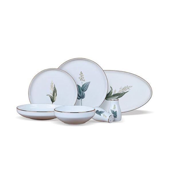 Bricard Lunel Flower - Porseleinen Serviesset/Dinerset - 27-Delig - 6-Persoons