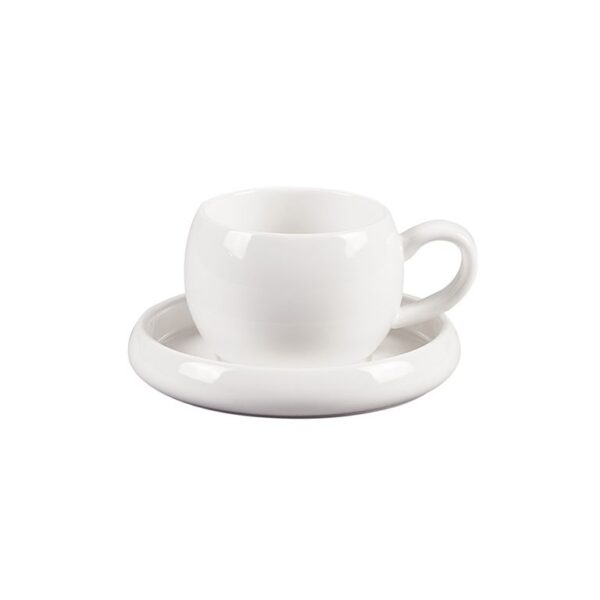 Bricard Bondy - Porseleinen Espressokopjes + Onderzetters - 4-Delig - 2-Persoons - 90 ml - Wit