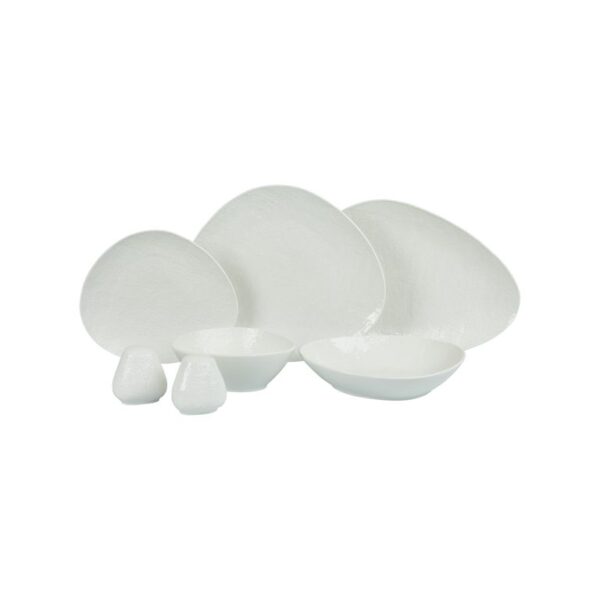 Bricard Sery - Porseleinen Serviesset/Dinerset - 27-Delig - 6-Persoons - Wit