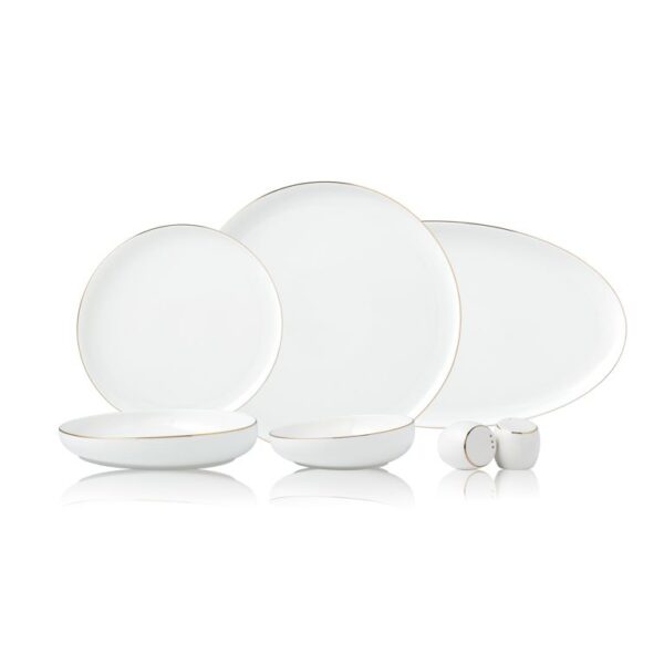 Bricard Talance - Porseleinen Serviesset/Dinerset - 27-Delig - Wit/Goud