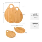 Karaca Damla - Bamboehouten Snijplank - Set van 2 - 33 x 24 cm - Afbeelding 3