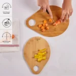 Karaca Damla - Bamboehouten Snijplank - Set van 2 - 33 x 24 cm - Afbeelding 4