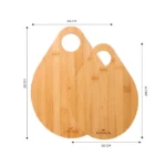 Karaca Damla - Bamboehouten Snijplank - Set van 2 - 33 x 24 cm - Afbeelding 2