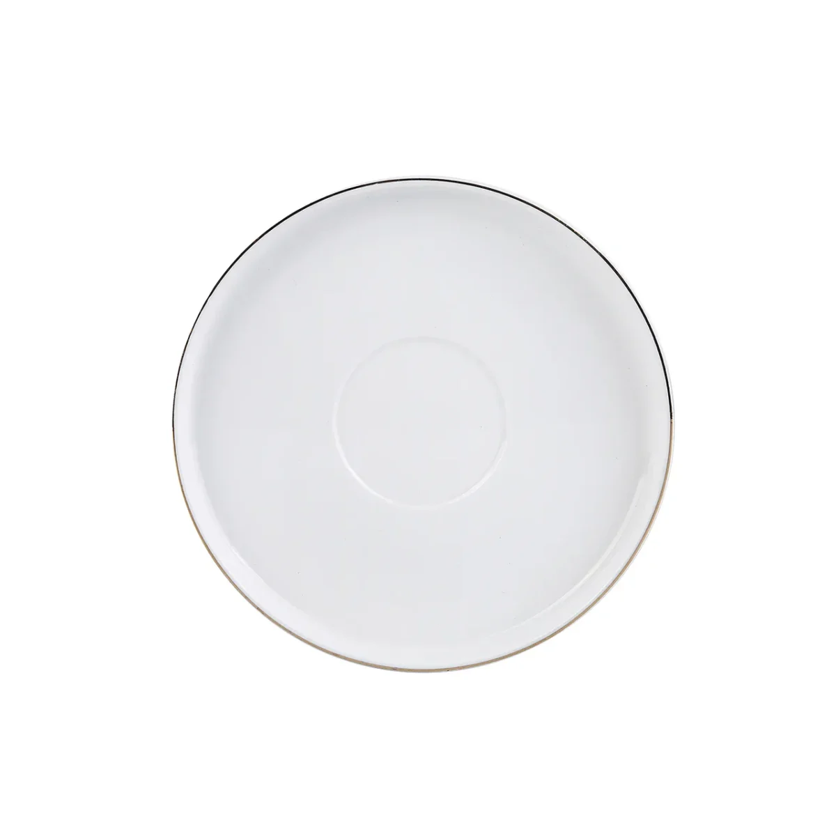 Karaca Saturn - 4-delige Porseleinen Theekop en Schotel set voor 2 Personen - 200ml - Goudwit - Afbeelding 2