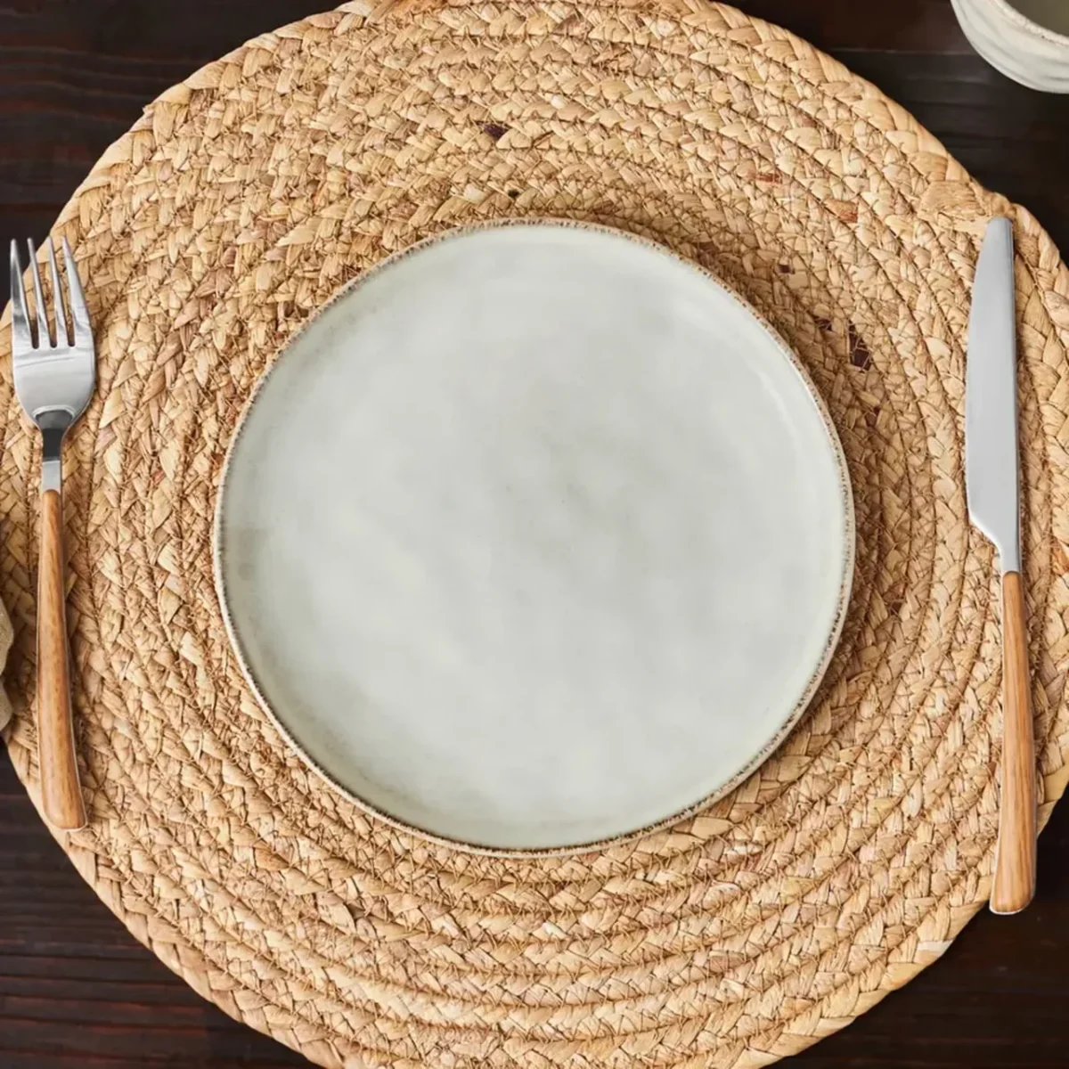 Karaca Aria Reactive - Stoneware Dessertbord - Hangemaakt - 20 cm - Beige – Bild 1