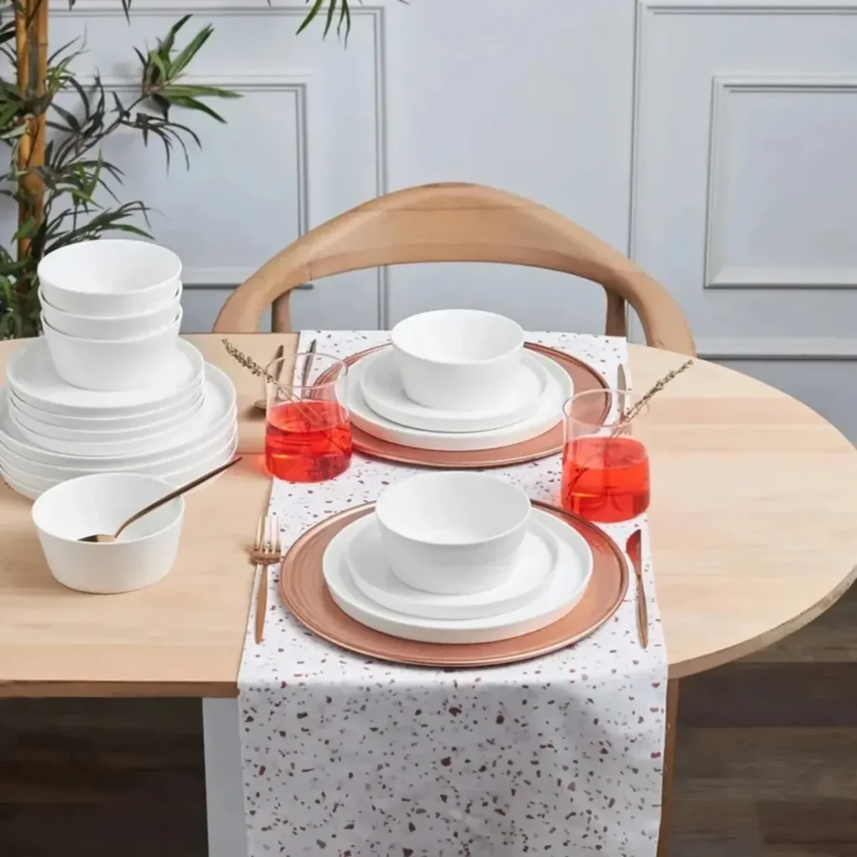 Karaca Salvare - New bone Serviesset - 18-Delig - 6 Persoons - Wit – Image 3