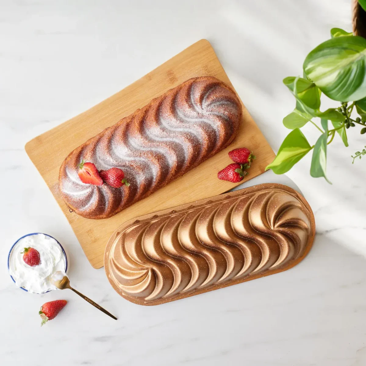 Karaca Cake Pro - Gegoten Bakvorm - Goud - 35 cm - Afbeelding 2