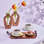 Karaca Seashell - Porseleinen Theekopjesset - Set van 6 - 12-Delig - Lichtgrijs - Afbeelding 2