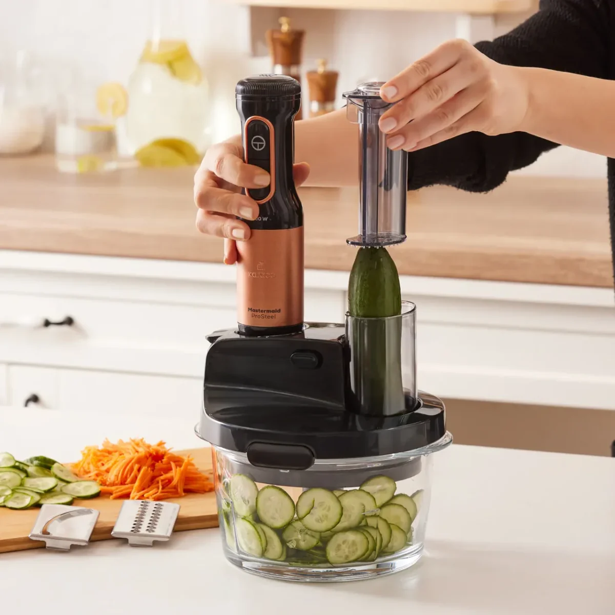 Karaca Mastermaid Prosteel - Glazen Keukenrobot - Lange Blender - 2500 W - Zwart Koper - Image 6