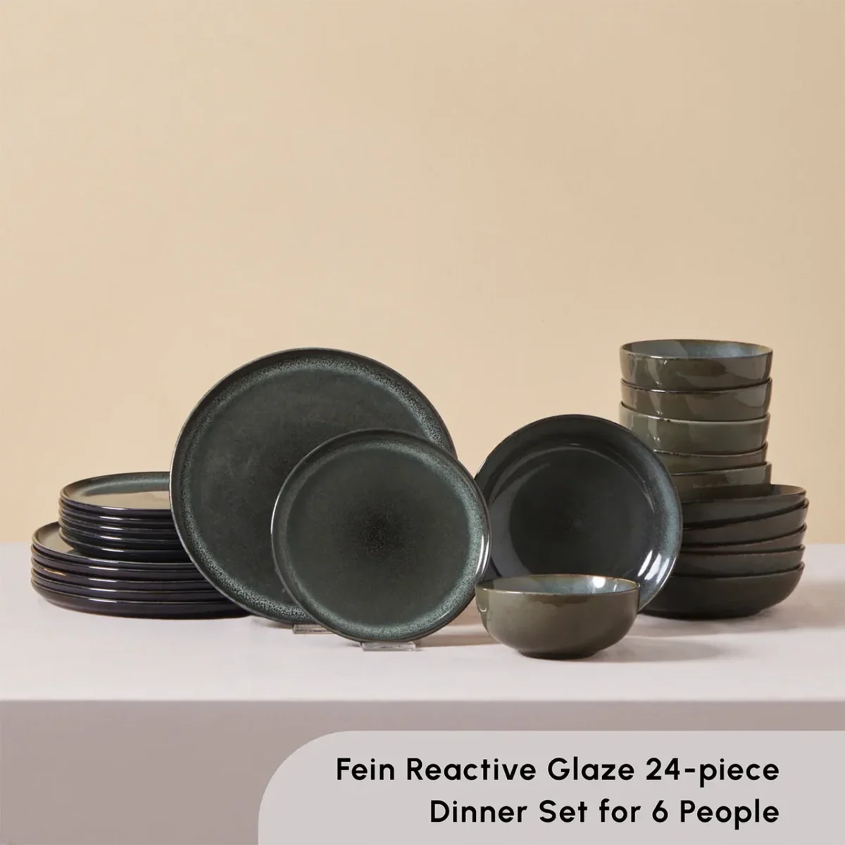 Karaca Fein Reactive serviesset - 6 Personen - 24-Delig - Reactief Eetservies - Organische vorm – Bild 4