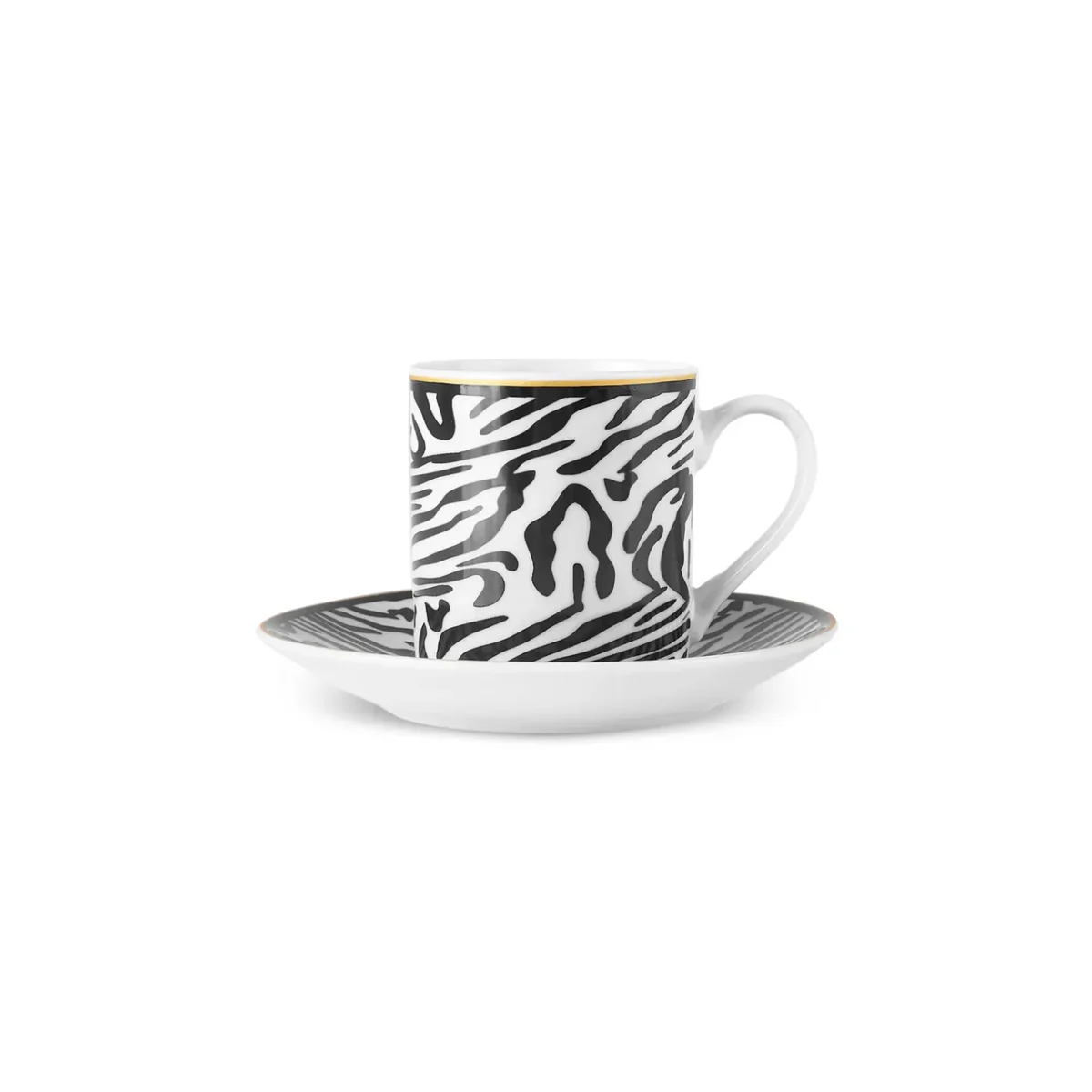 Karaca Zebra - Kopjes met Schotels - Set van 2 - 4-Delig – Bild 4