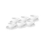 Karaca Seashell - Porseleinen Theekopjesset - Set van 6 - 12-Delig - Lichtgrijs - Afbeelding 6