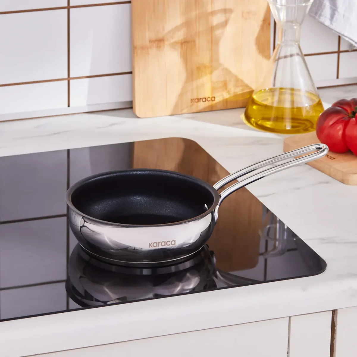 Karaca Emirgan - Steelpan - 16 cm - 18/10 Roestvrijstaal - Geschikt Voor Inductie - Image 1