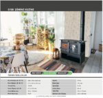 S108 Sabah Luxe Open Haard Kachel + Oven Met Thermometer – Gietijzer – Houtkachels- Houthaarden -Mat Zwart – 10 KW- Buiten Stalen Open Haard – Inclusief  Ovengrill, Haak en Schraper - Image 2