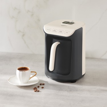 Karaca Hatır Köz - Turkse Koffieapparaat - Soft Cream – 5 Kopjes, Automatische Temperatuurregeling, Köz Aroma