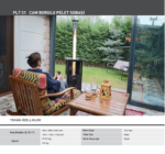 PLT01 Pelletkachel met Glazen Pijp – Draagbare en Stijlvolle Buitenverwarming met 7 kg Capaciteit-  Modern Ontwerp - Inclusief  Schraper, Haak en Bakplaat