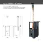 PLT01 Pelletkachel met Glazen Pijp – Draagbare en Stijlvolle Buitenverwarming met 7 kg Capaciteit-  Modern Ontwerp - Inclusief  Schraper, Haak en Bakplaat – Image 2