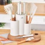 Karaca Burby - 14-delige Messen en Keukengerei Set - Creme