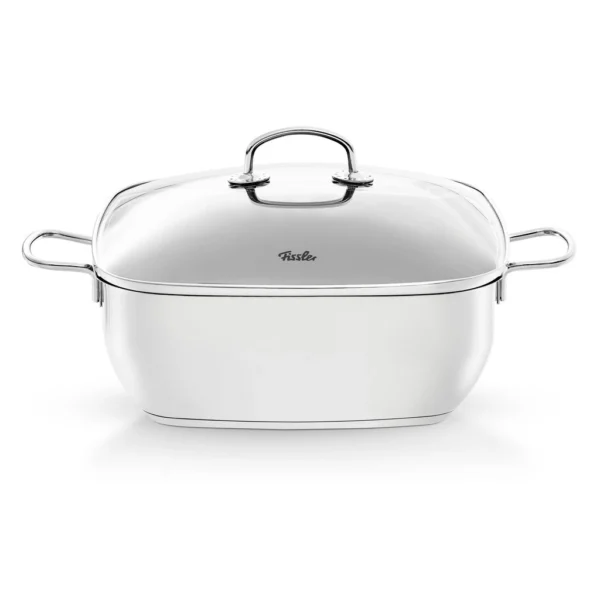 Fissler Secural - Braadpan met Antikleeflaag - Vierkant met Glasdeksel - 28x28cm