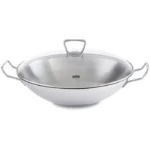 Fissler Kunming - Wokpan met Glasdeksel – Ø 35cm - Hoogwaardig Roestvrij Staal - Geschikt voor Alle Warmtebronnen