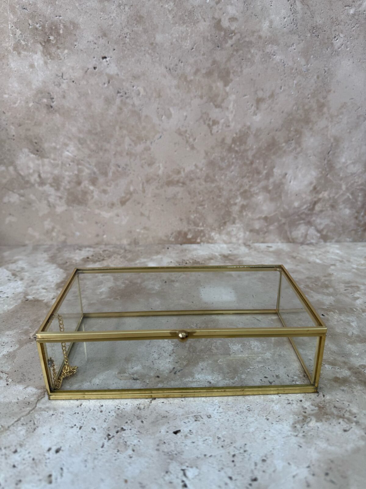 Ekselans EK-369 - Decoratieve Glazen Doos - Bedankjesdoos - 17 x 9 x 5 cm - Sieradendoos – Bild 1