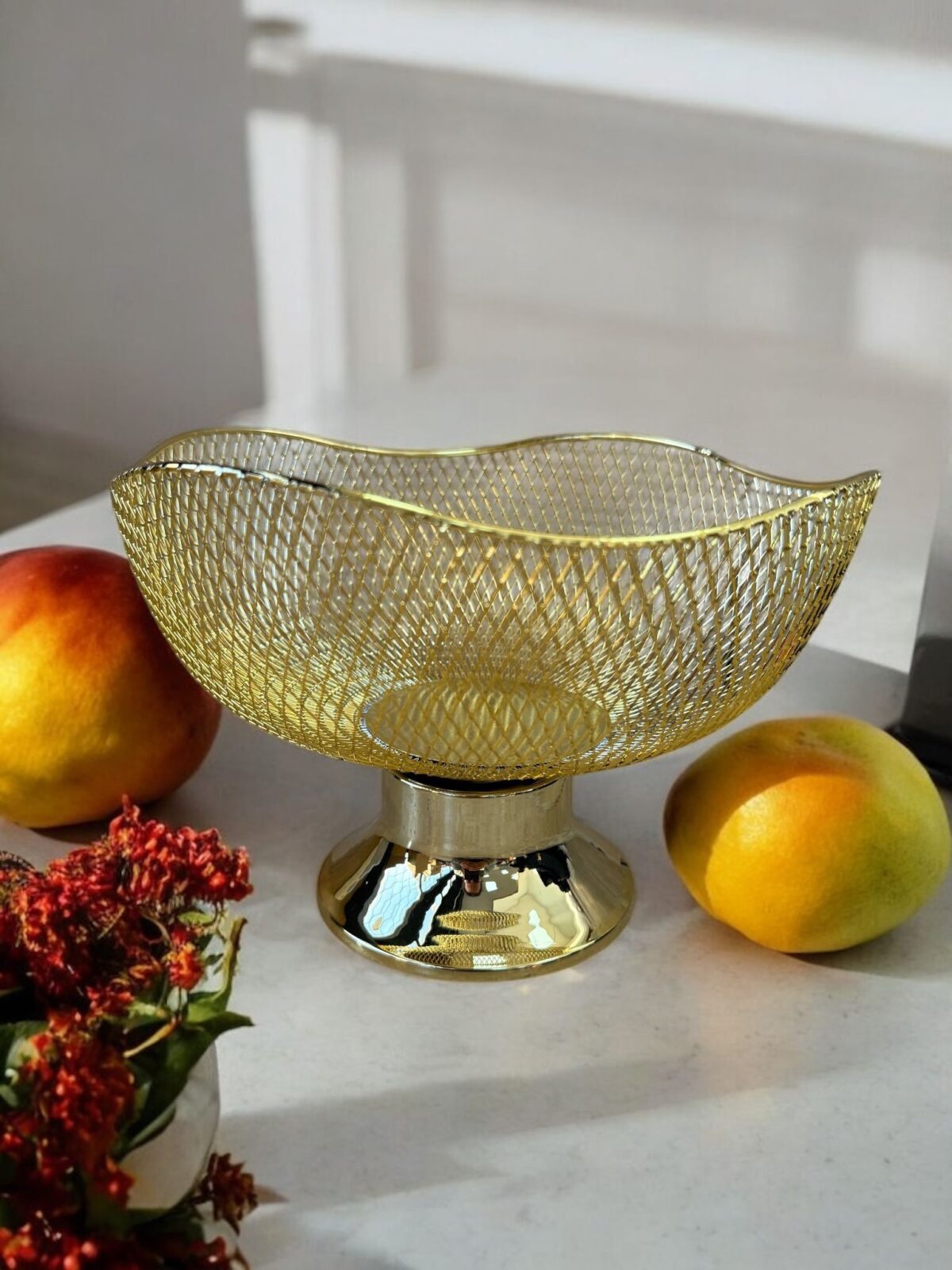Ekselans EK-374 - Gouden Fruitschaal - 23,5 cm – Bild 1