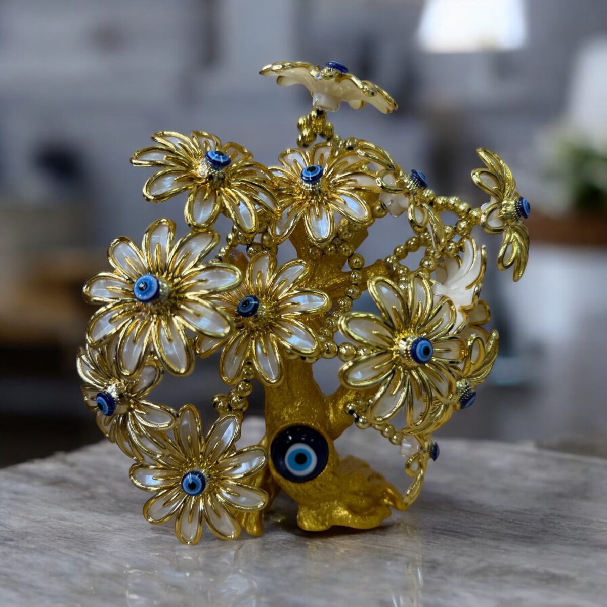 Ekselans EK-356 - Gouden Decoratieve Bloemen - 20 cm - Zelfaanpasbaar – Bild 1