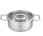 Fissler Pure Collection - RVS Pannenset met Glasdeksels - 4-delig - Görsel 2