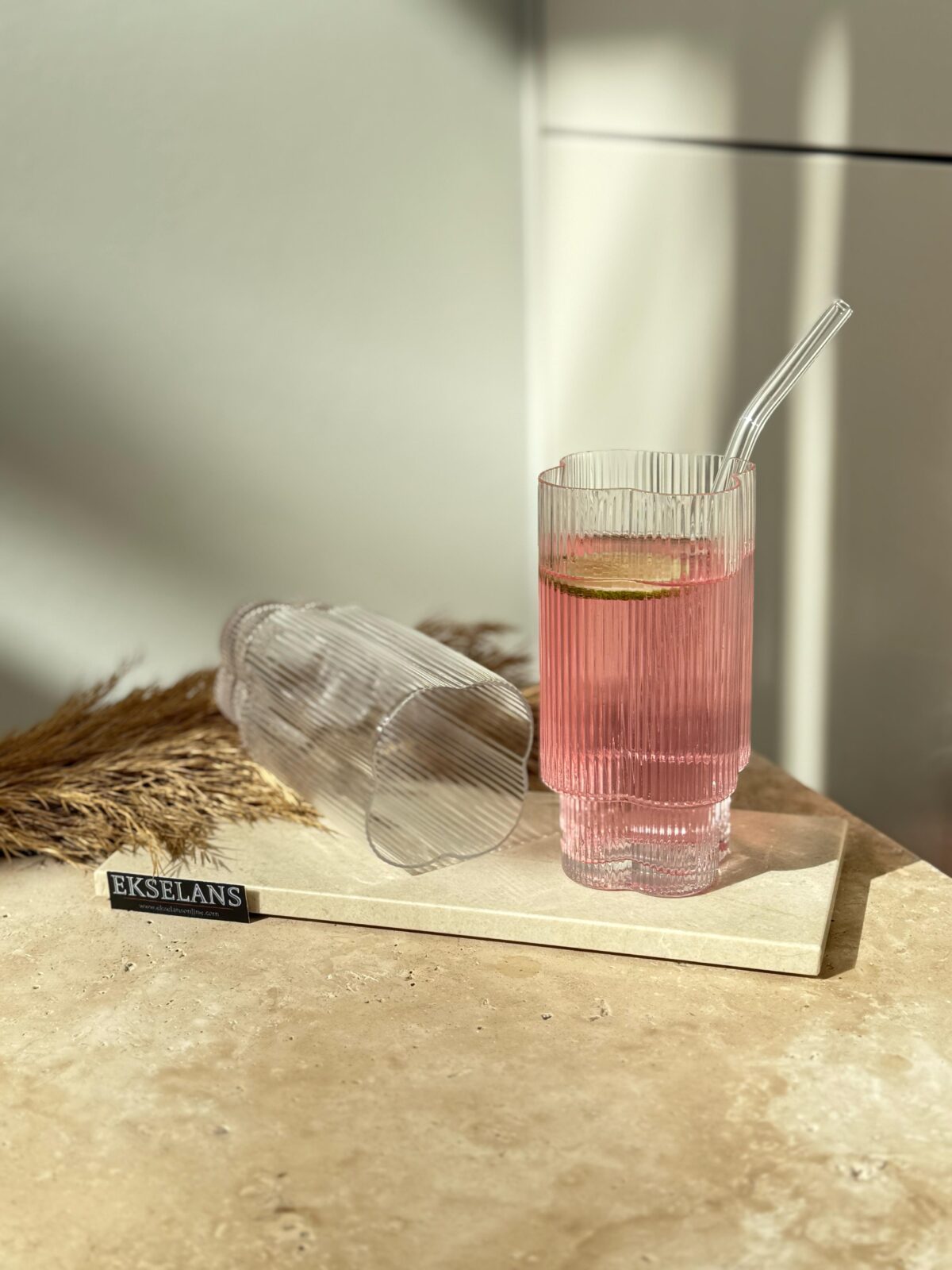 Ekselans - Klaver Longdrinkglazen - Set van 6 - 350 ml - Glas – Image 1
