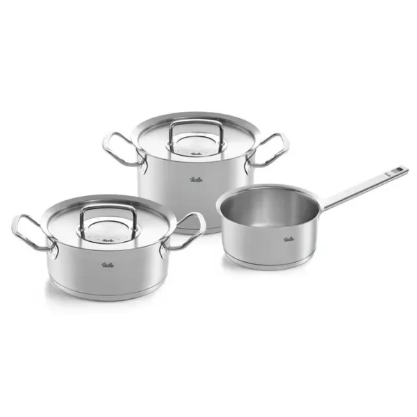 Fissler Original-Profi Collection - Pannenset met Steelpan en RVS Deksels - 3-Delig