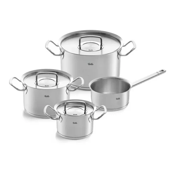 Fissler Original-Profi Collection - RVS Pannenset met Steelpan en RVS Deksels - 4-Delig