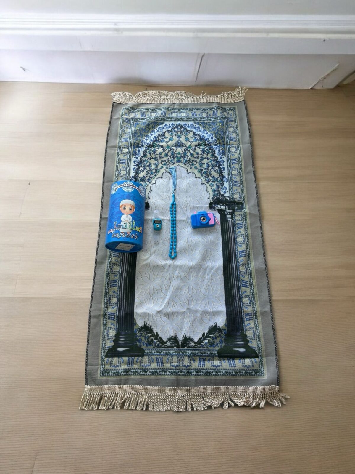 Ekselans EK-481 - Jongens Gebedsset - Kindergebedset in Spaarpot – Compleet Cadeaupakket -  Islamitisch Cadeau voor Kinderen - Görsel 1