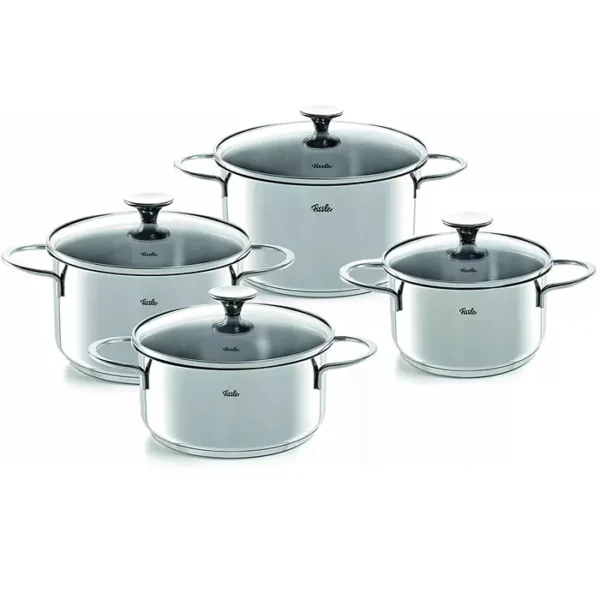 Fissler Copenhagen - RVS Pannenset - 4-delig - Met Glasdeksel